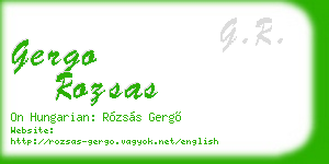 gergo rozsas business card