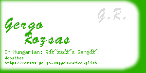 gergo rozsas business card